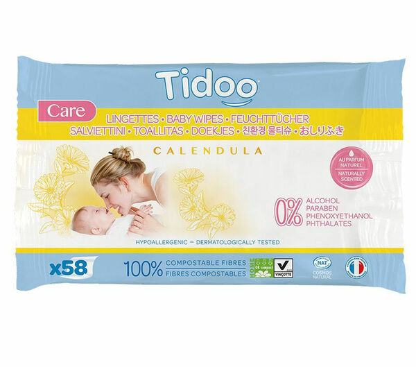 Tidoo Care BIO Jemné vhlčené ubrousky parfemované 58 ks porovnat ceny