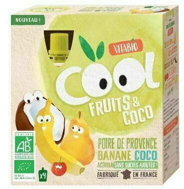 Vitabio Ovocné BIO kapsičky Cool Fruits kokos, hruška, banán a acerola 4x85g porovnat ceny