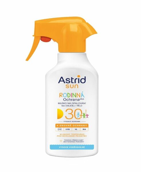 Astrid Sun Rodinné mléko na opalování SPF30 sprej 270 ml porovnat ceny