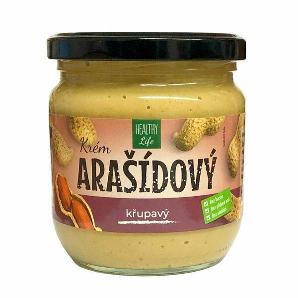 Healthy Life Arašídový krém křupavý 400g porovnat ceny