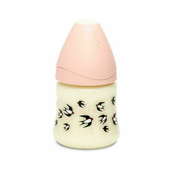 SUAVINEX Láhev kulatá savička Latex 150ml Růžová Vlaštovka porovnat ceny