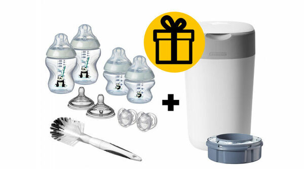 Tommee Tippee Sada kojeneckých lahviček C2N s kartáčem Girl + Koš na pleny Sangenic Twist & Click porovnat ceny
