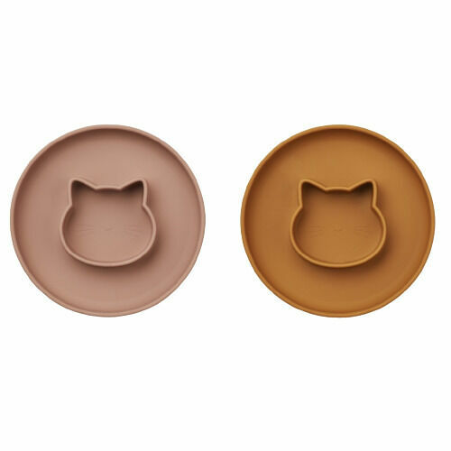 LIEWOOD Set talířek s mističkou Cat - dark rose/mustard mix 2ks porovnat ceny