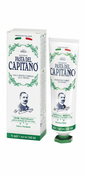 Pasta del capitano 1905 natural herbs - premium zubní pasta bylinná s mikrogranulemi 75 ml porovnat ceny