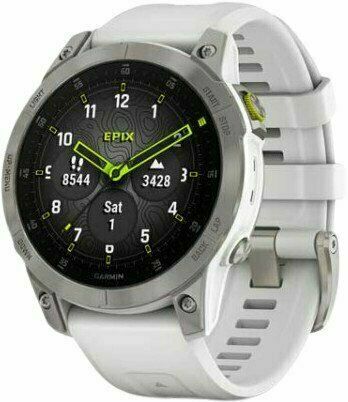 Garmin Epix PRO Sapphire, Titan/White Silicone Band porovnat ceny