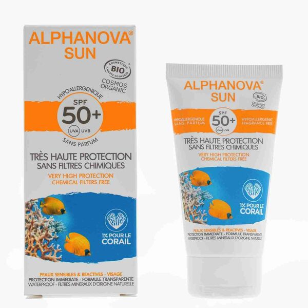 Alphanova Opalovací krém na obličej BIO SPF50+ 50g porovnat ceny