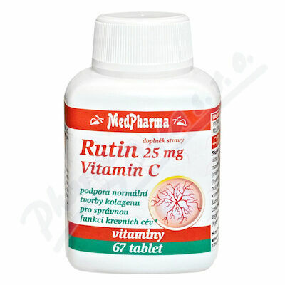 Medpharma Rutin 25 mg + vitamin C 67 tablet porovnat ceny
