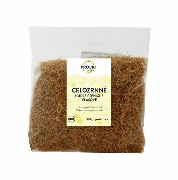 PROBIO Nudle pšeničné celozrnné vlasové BIO 300 g porovnat ceny