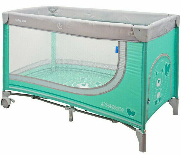 Dětská cestovní postýlka Baby Mix Medvídek mint porovnat ceny