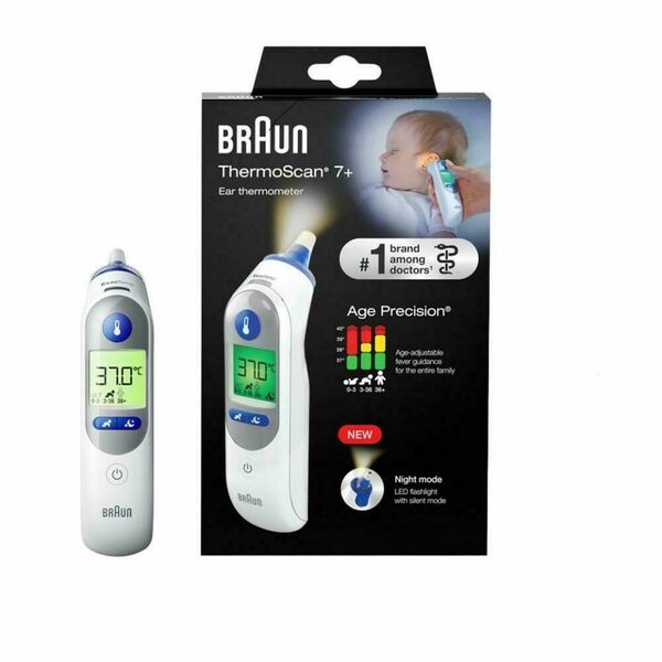 Braun ThermoScan 7+ IRT6525 ušní teploměr se systémem "AGE Precision", s osvětlením porovnat ceny