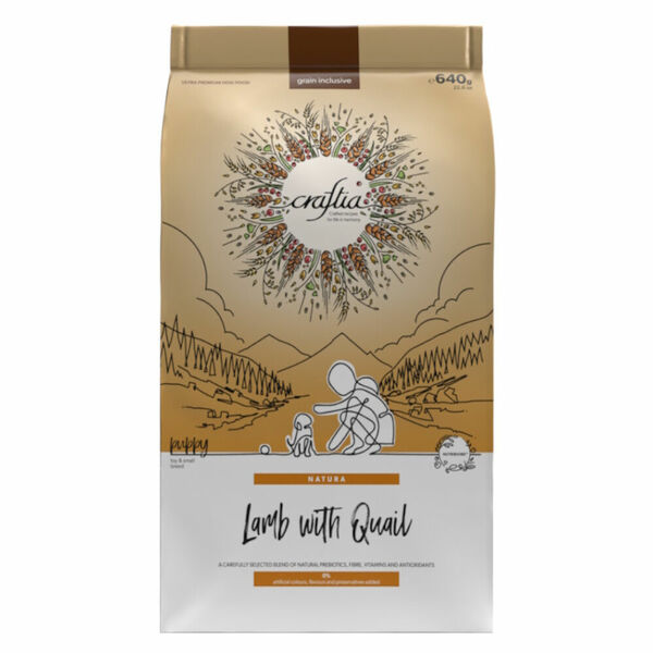 KRAFTIA Craftia Natura Puppy M/L Lamb & Quail Granule pro štěňata 1 ks, Hmotnost balení: 640 g porovnat ceny