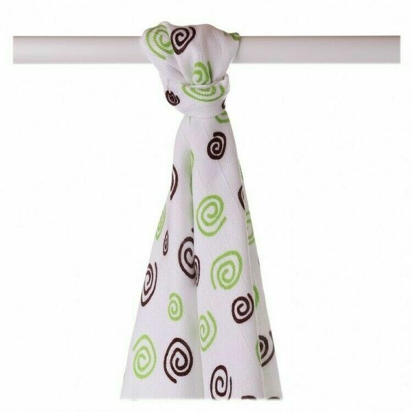 XKKO Bambusová osuška BMB Spirals & Bubbles- Lime Spirals 90x100, 1ks porovnat ceny