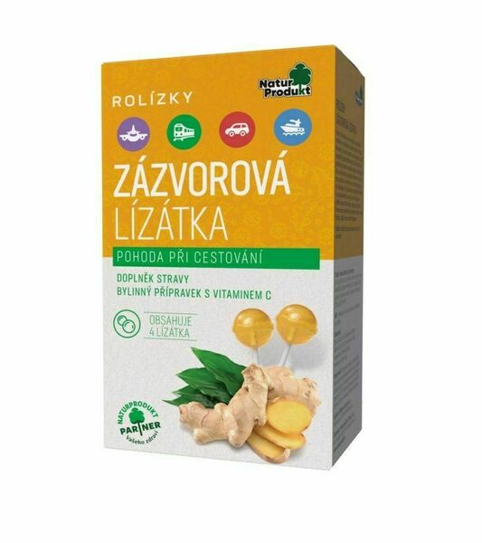 Naturprodukt Rolízky zázvorová lízátka 4 ks porovnat ceny