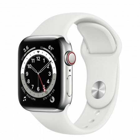 Apple Watch S6 GPS + Cellular, 40mm Silver Stainless Steel Case, White Sport Band. Regular 1ks porovnat ceny