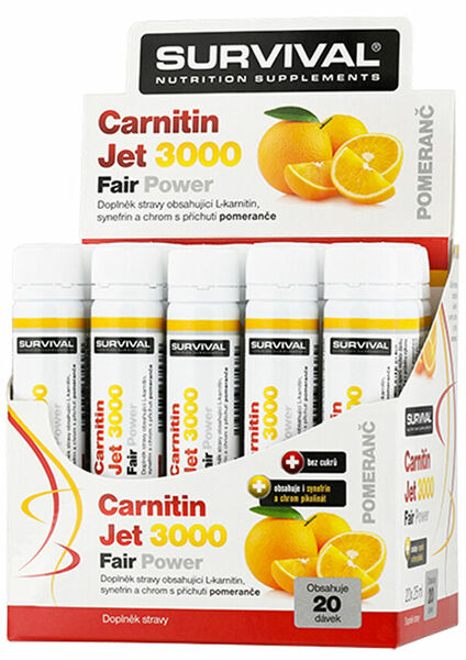 Survival Nutrition Carnitin Jet 3000 Fair Power 20x25ml porovnat ceny