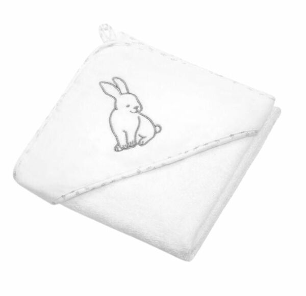 BabyOno Osuška s kapucí Velour 76x76, white porovnat ceny