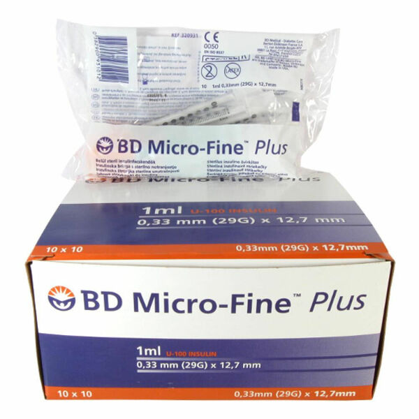 Microfine insulinová stříkačka 1ml U100 BD 100ks porovnat ceny