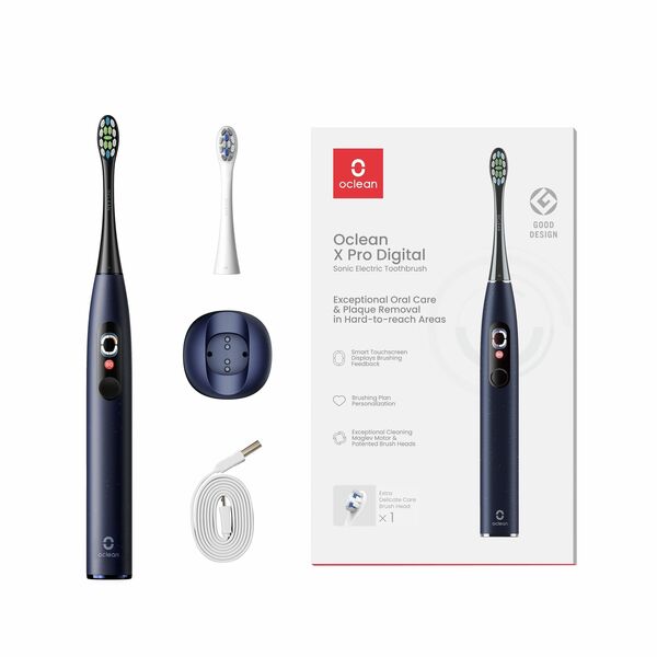Oclean X Pro Digital Dark Blue sonický kartáček tmavě modrý porovnat ceny