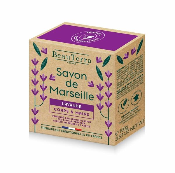 BeauTerra Marseillské tuhé mýdlo Levandule 100 g porovnat ceny