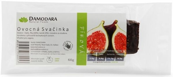 Damodara Ovocná svačinka fíková 60g porovnat ceny