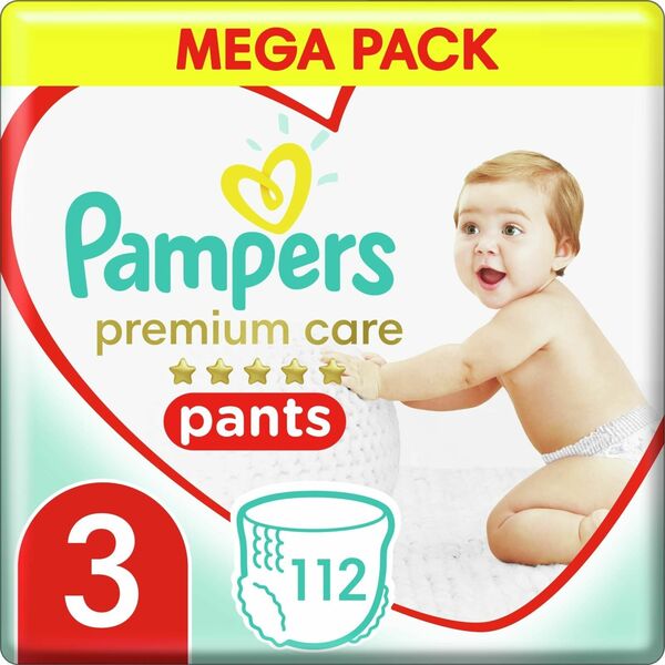 Pampers Premium Pants Plenkové Kalhotky Velikost 3, 6kg-11kg 112 ks porovnat ceny
