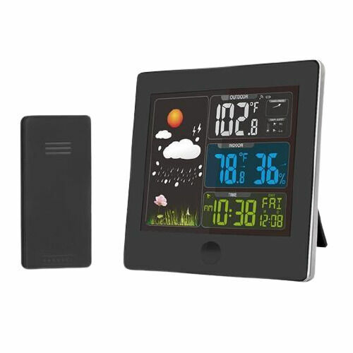 Solight Meteostanice TE80 barevný LCD, teplota, vlhkost, RCC, černá porovnat ceny
