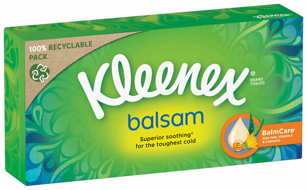 Kleenex Kapesníky Papírové Balsam Box 64ks porovnat ceny