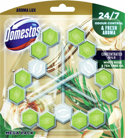 Domestos Aroma Lux White Rose & Tea Tree Oil WC blok 3 x 55 g porovnat ceny