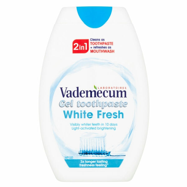 VADEMECUM White Fresh 2v1 Gelová zubní pasta 75 ml porovnat ceny