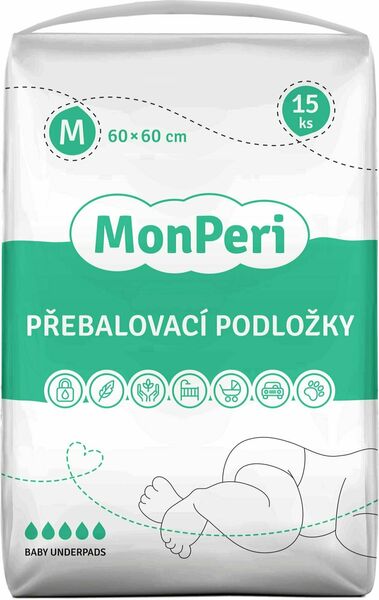 MonPeri Přebalovací podložky M 60x60, 15 ks porovnat ceny