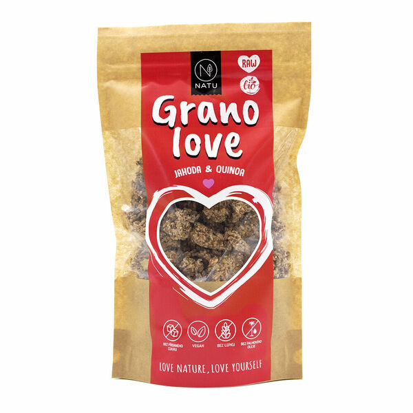 NATU Granolove Jahoda & Quinoa RAW 230 g BIO porovnat ceny