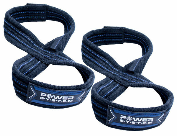 Power System trhačky na posilování LIFTING STRAPS FIGURE 8 BLACK/BLUE 2ks porovnat ceny