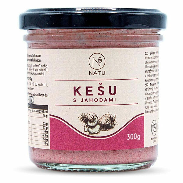 NATU Kešu krém s jahodami 300 g porovnat ceny