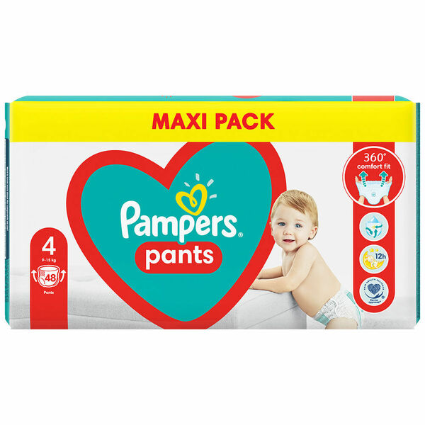 PAMPERS Pants vel.4 Plenkové kalhotky 9-15kg 48 ks porovnat ceny