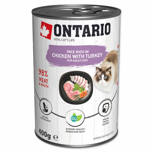 ONTARIO Konzerva kuřecí paté s krůtou 400 g porovnat ceny