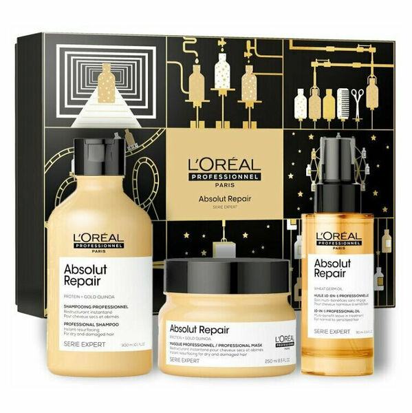 L´ORÉAL Professionnel Série Expert Absolut Repair Šampon 300 ml + maska 250 ml + vlasový olej 90 ml Dárkové balení porovnat ceny