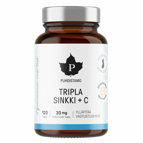 Puhdistamo Triple Zinc + Vitamin C 120 kapslí porovnat ceny