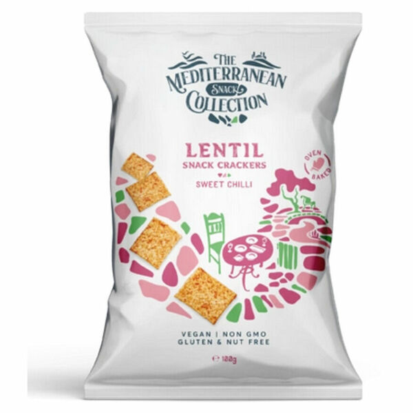 BOMBUS Lentil snack crackers sweet chilli 100 g porovnat ceny