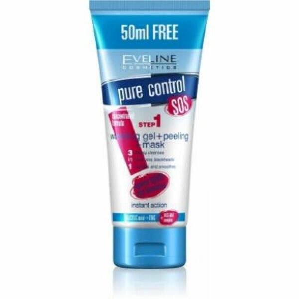 EVELINE Pure Control - 3v1 (Mycí gel, peeling, maska) 200 ml porovnat ceny