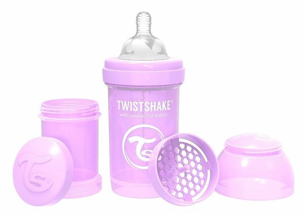 Twistshake  Kojenecká láhev Anti-Colic 180ml (dudl.S) Pastelově fialová porovnat ceny