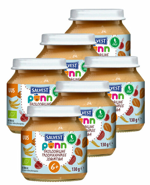 SALVEST Põnn BIO Ovocné pyré s jogurtem 6x130 g porovnat ceny