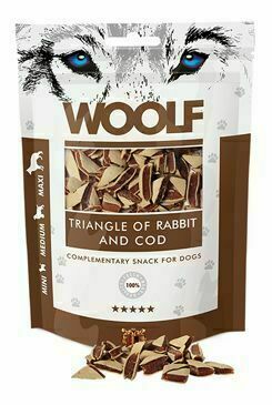 Woolf Pochoutka Rabbit And Cod Triangle 100g porovnat ceny