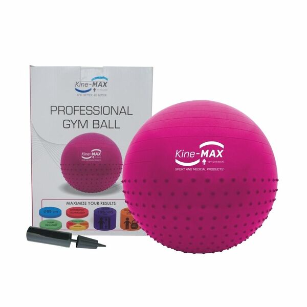 KineMAX Professional 65 cm gymnastický míč 1 ks růžový porovnat ceny