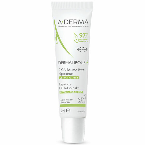 A-DERMA Dermalibour+ Reparační CICA-balzám na popraskané a podrážděné rty 15 ml porovnat ceny