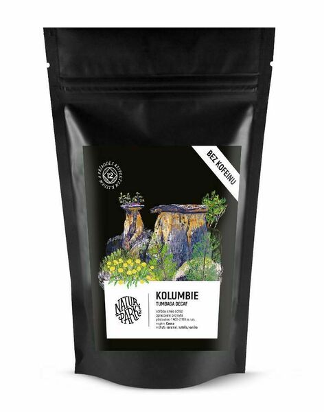 Naturpark 12 Kolumbie Tumbaga Decaf 100% Arabica bezkofeinová zrnková káva 250 g porovnat ceny