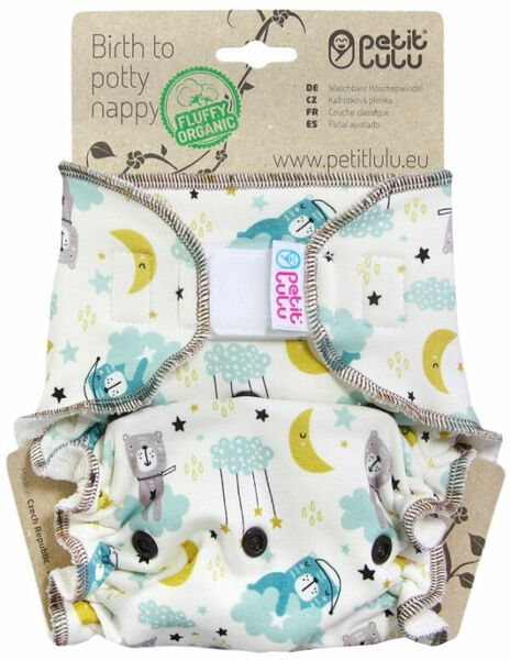Petit Lulu Maxi noční plena Fluffy Organic suchý zip - Ospalí medvídci porovnat ceny
