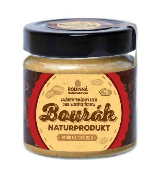 Naturprodukt Arašídový krém BOURÁK se skořicí a chilli 190 g porovnat ceny