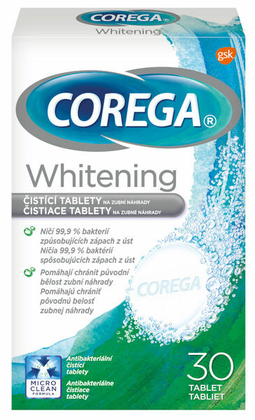 Corega Whitening čistící tablety 30ks porovnat ceny