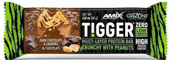 Amix TIGGER Zero bar Tmavá čokoláda-karamel 60g porovnat ceny