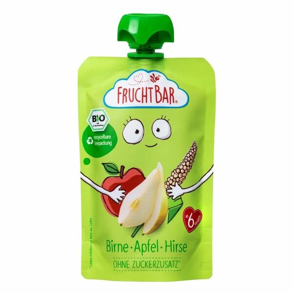 FruchtBar BIO Ovocná kapsička s jablkem, hruškou a prosem 100 g porovnat ceny